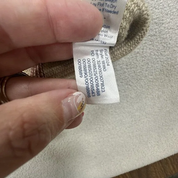 Marine Layer Retro Polo Shirt Mens Small Beige Stripe Knit Wool Blend Casual - Picture 7 of 10